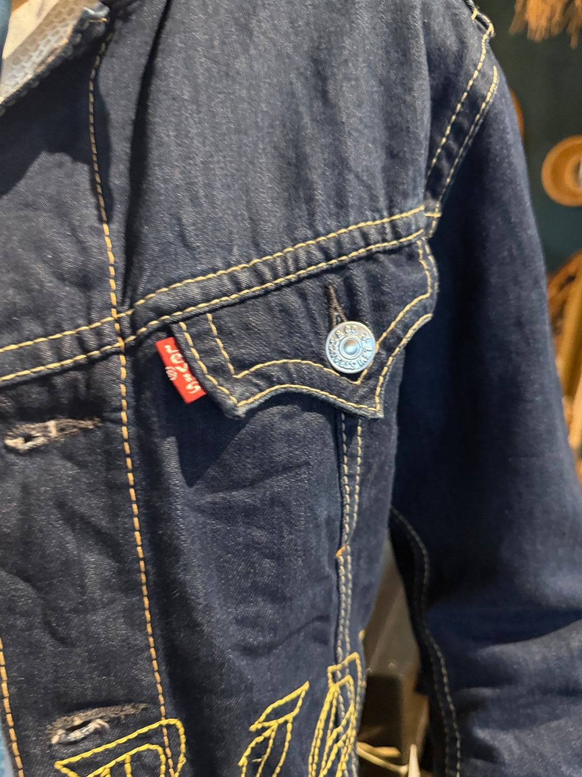 Levi’s jeansjack met borduursels maat L