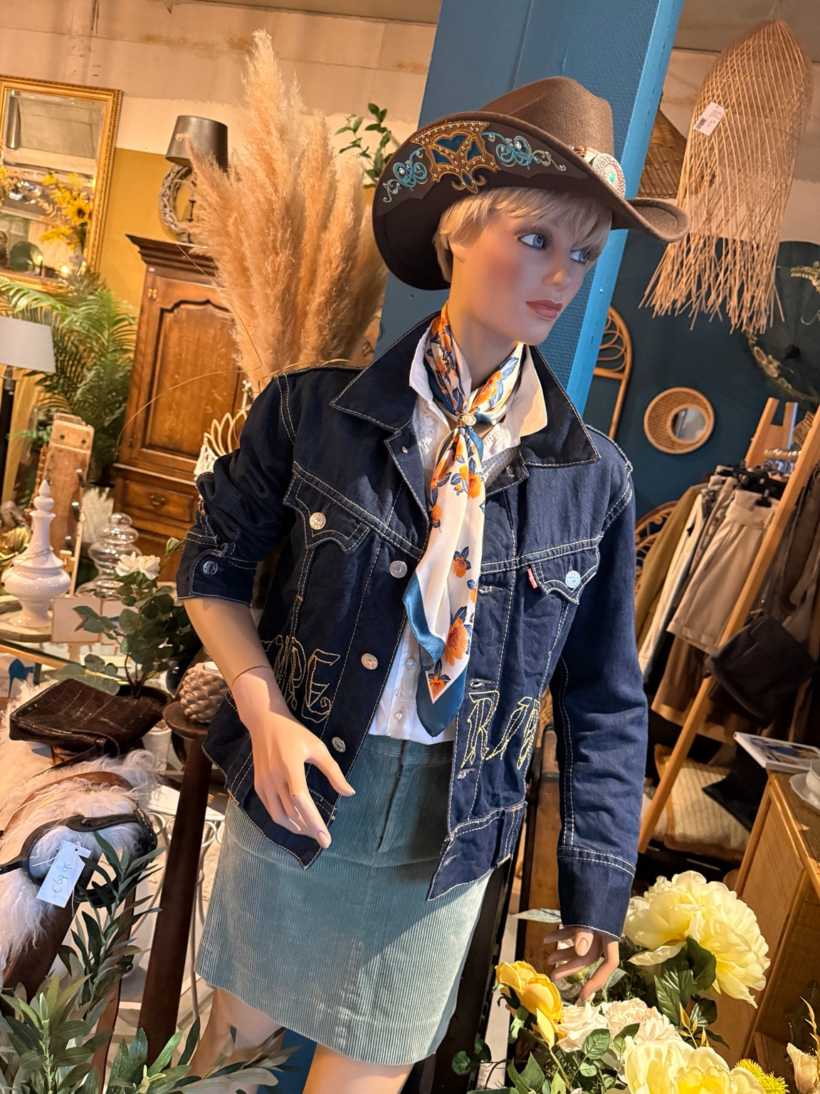 Levi’s jeansjack met borduursels maat L