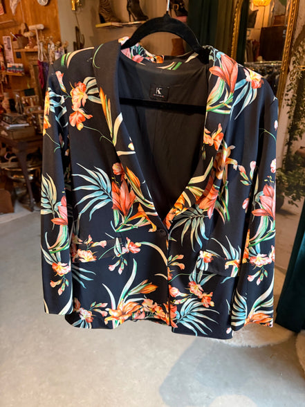 K Design blazer met bloemenprint