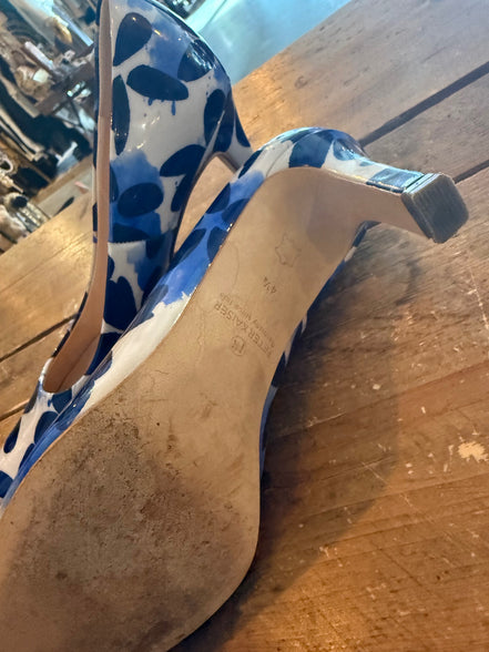 Peter Kaiser blauw-witte pumps met bloemenprint – maat 4,5 / 37,5