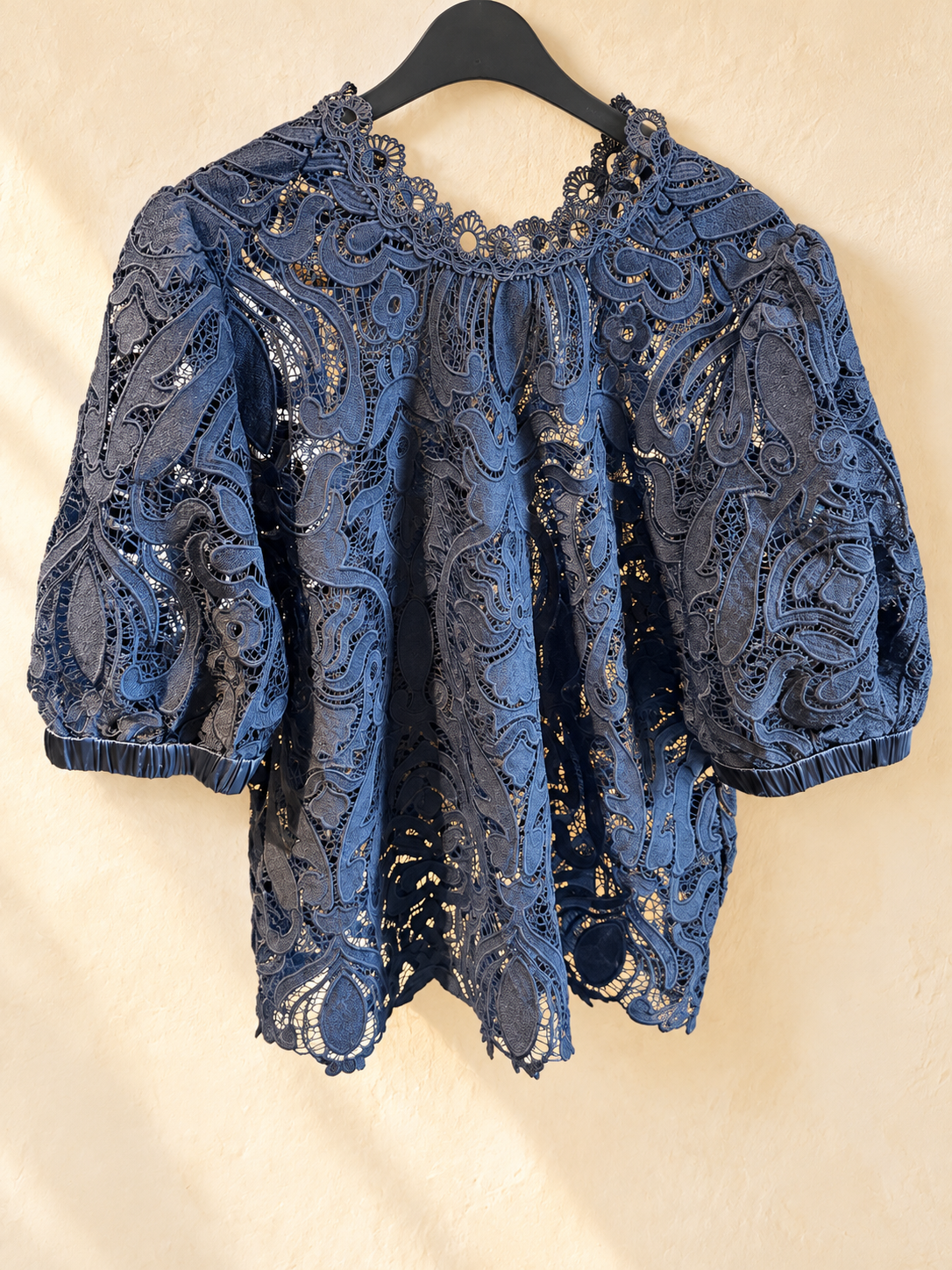 Summum blauwe kanten top
