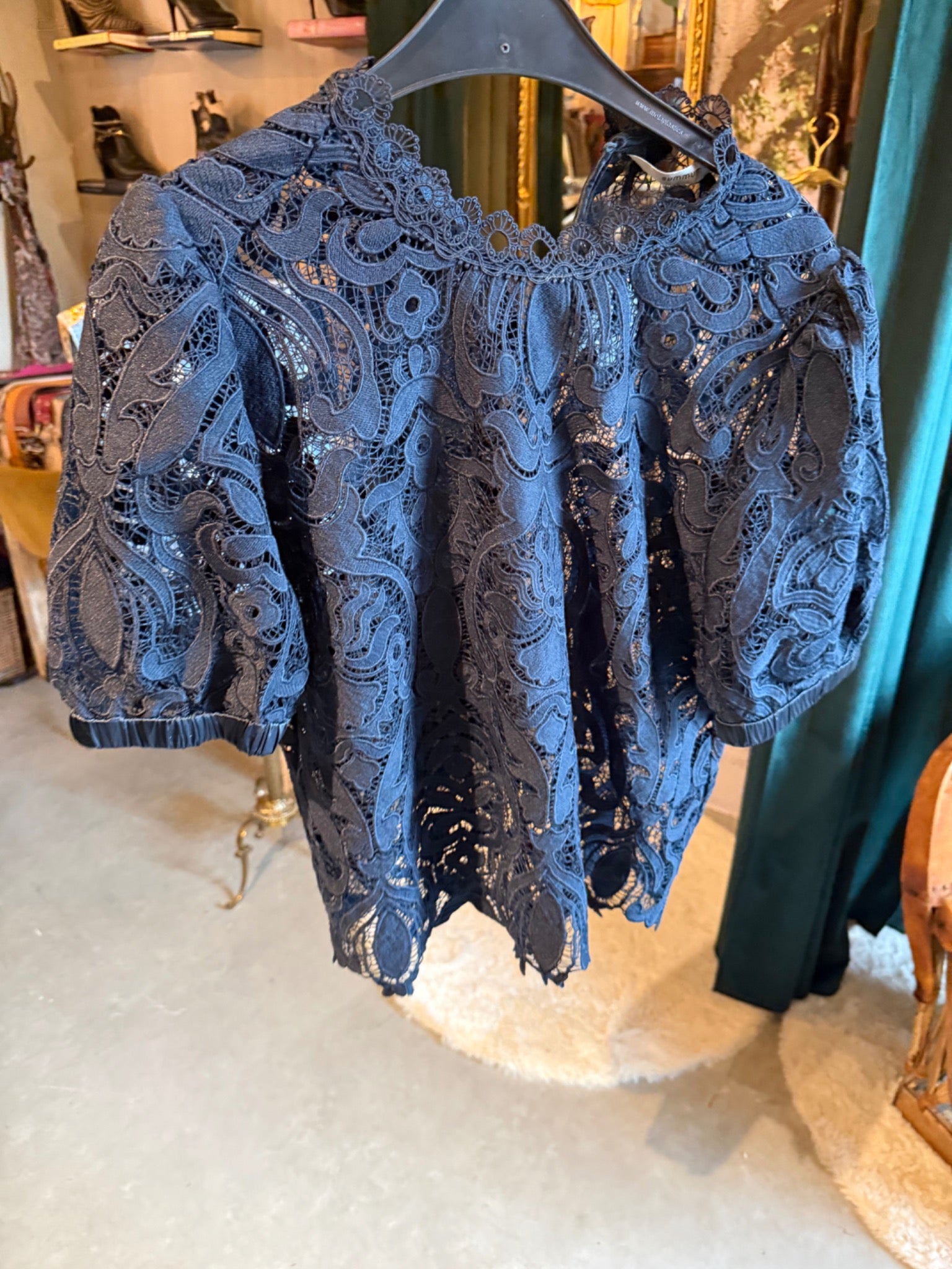 Summum blauwe kanten top
